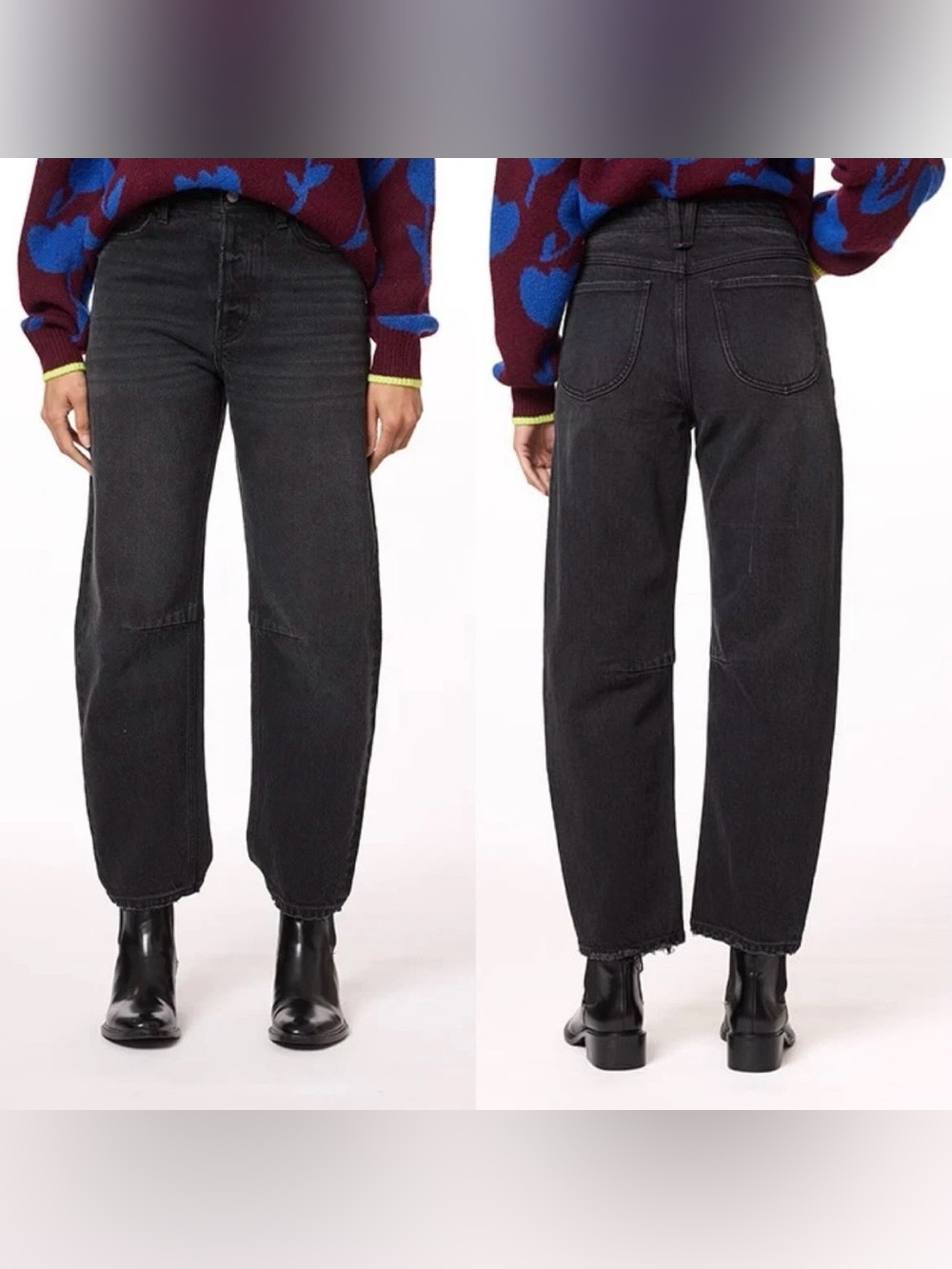 Scotch & Soda Black Denim High Rise Barrel Leg Jeans Women’s Size 10/30